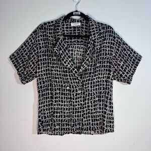 🖤 Vintage Christian Dior Chemises Abstract Blouse Paris New York